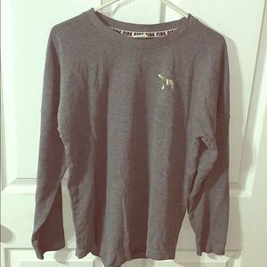 Gray “pink” brand long sleeve